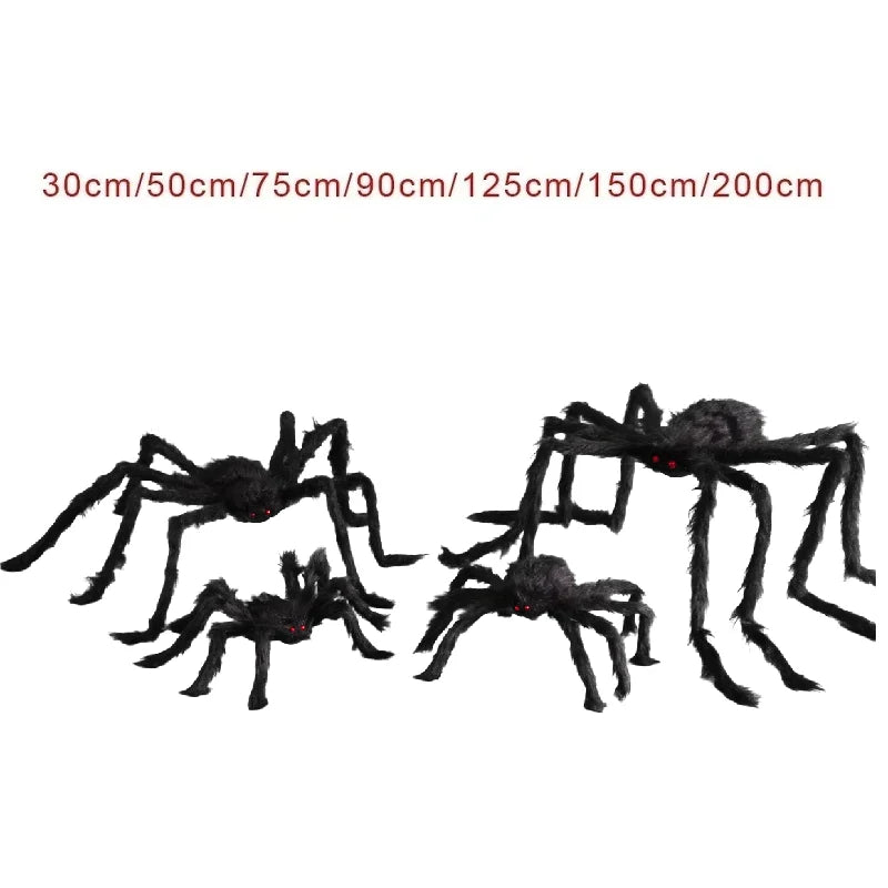 Giant Plush Halloween Spider Decoration in 7 Sizes