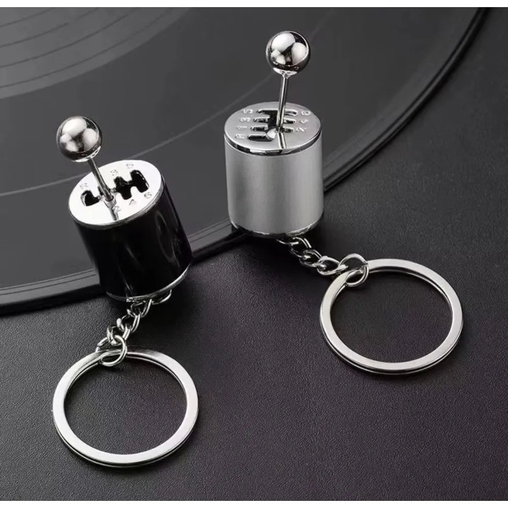 Mini turbocharger keychain, car style gearbox pendant, shift knob, metal shift paddles, EDC hand toy