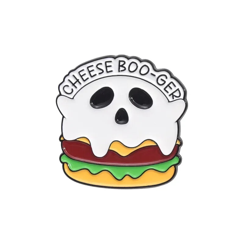 Halloween Punk Ghost Collected Enamel Pin Custom Spooky Boo With Black Cat Brooches Clothes Lapel Badge Jewelry Gift for Friends