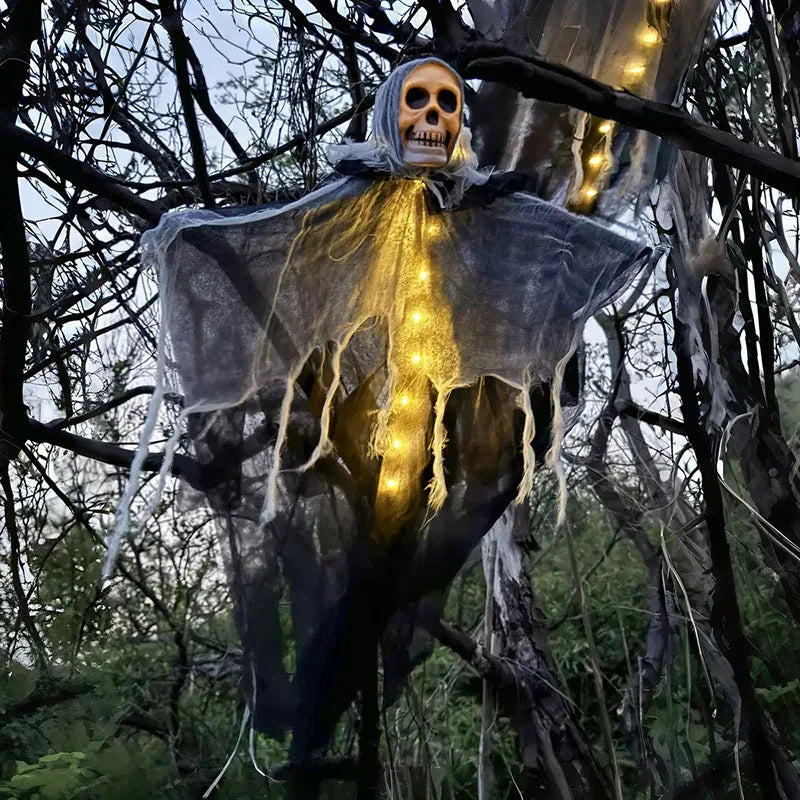 Halloween Hanging Skull Ghost Decoration for Spooky Displays
