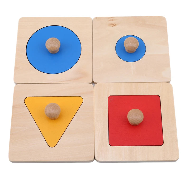 Montessori Sorting Puzzle Wooden Geometric Shape Learning Toy