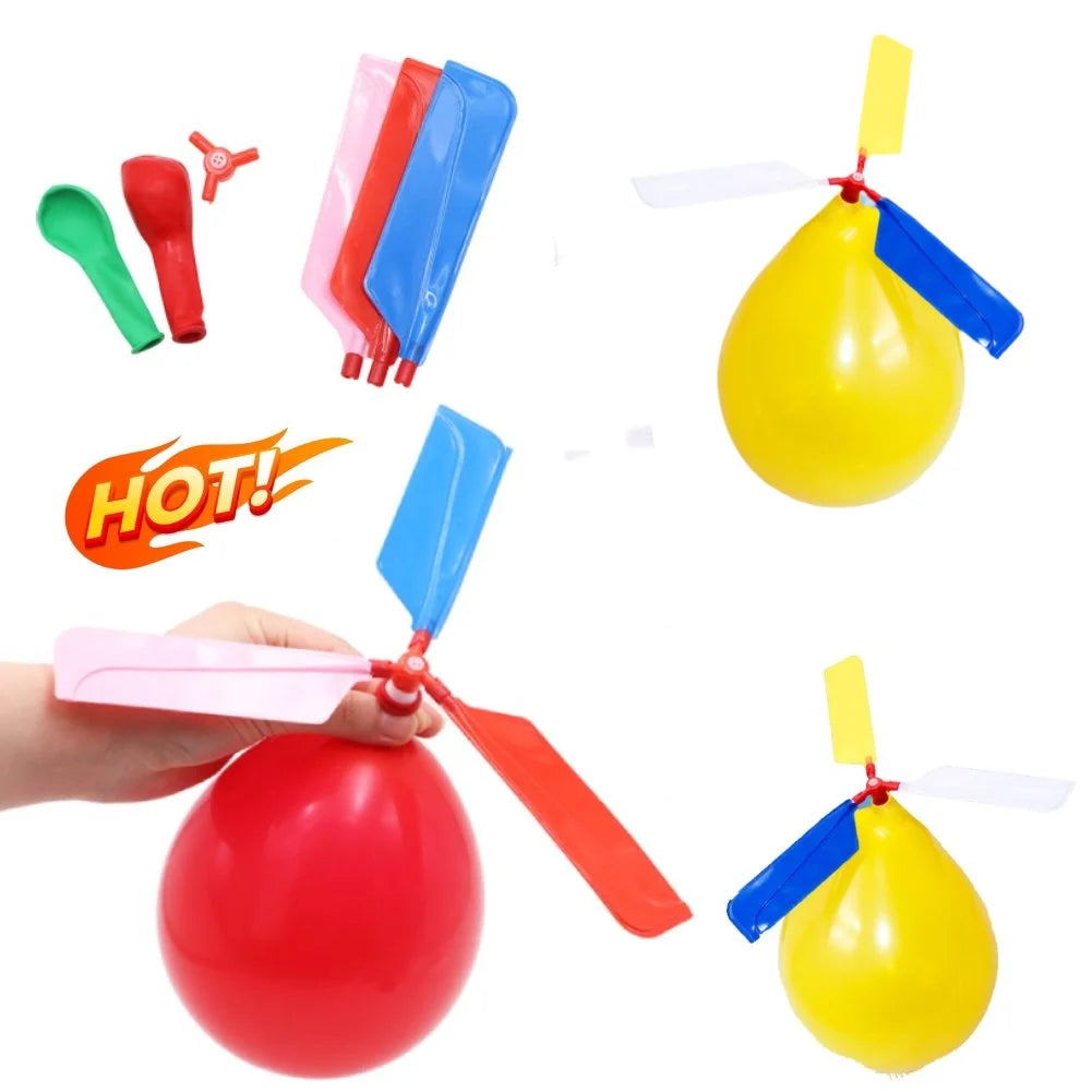 Balloon Helicopter Toy – Outdoor Flying Launcher Set