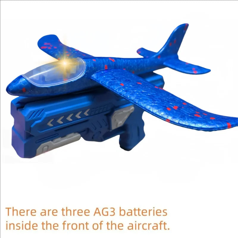 Foam Airplane Launcher Toy – Hand Launch Flying Glider
