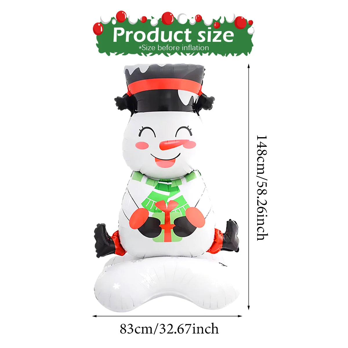 Christmas Foil Balloon Santa Snowman Tree Moose Decoration