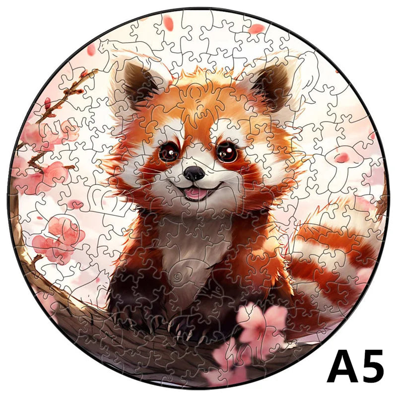 Wooden Animal Puzzle 3D Adult Peacock Bird Fox Jigsaw
