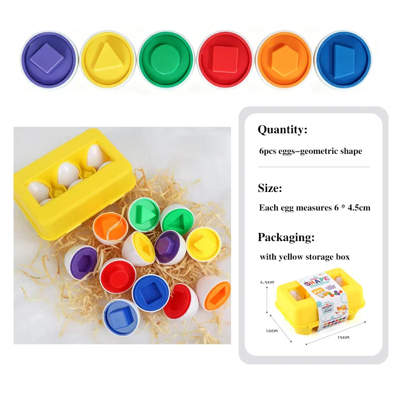 Egg Shape Matching Toy – Color and Shape Learning Puzzle