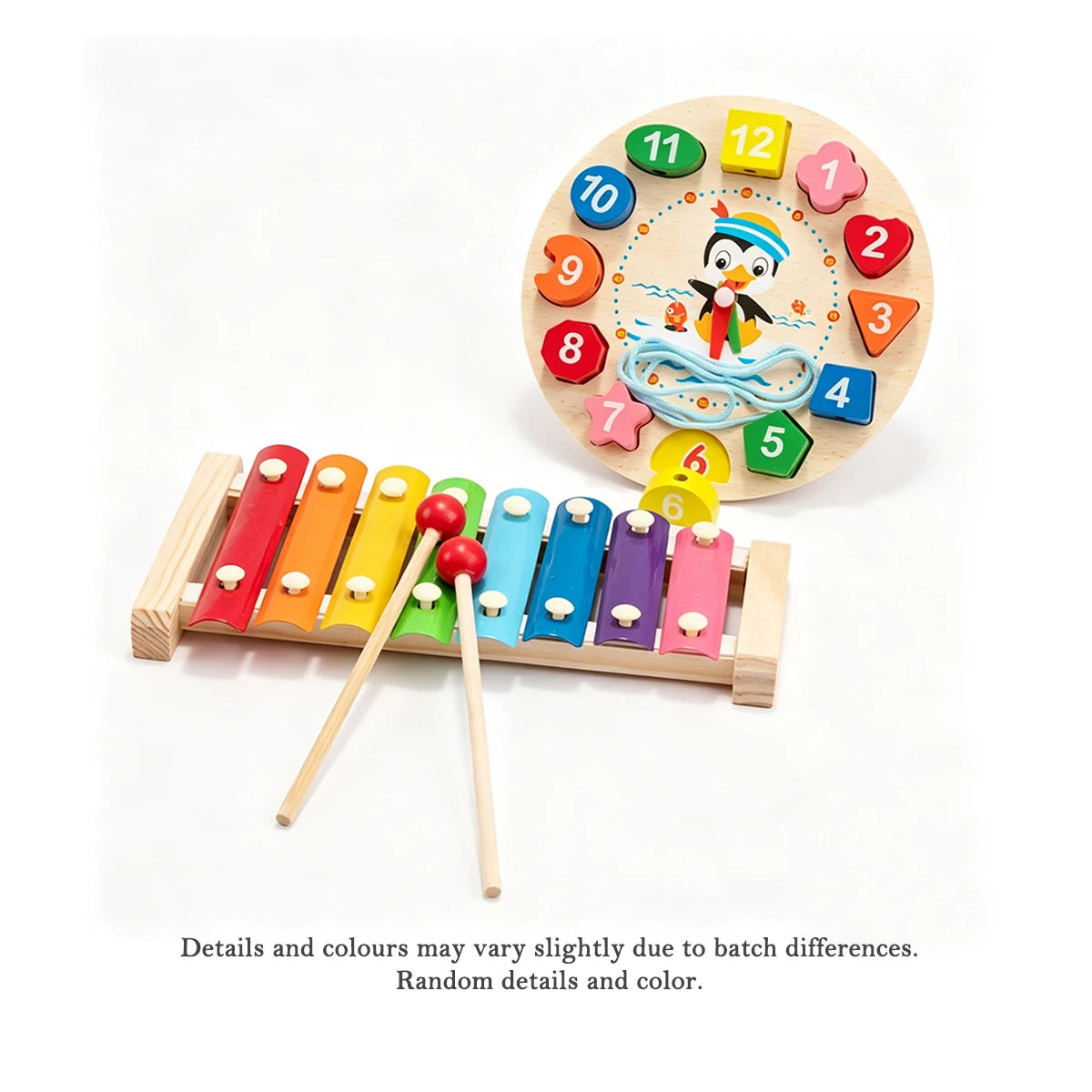 Wooden Montessori Clock Puzzle – Educational Learning Toy for Kids