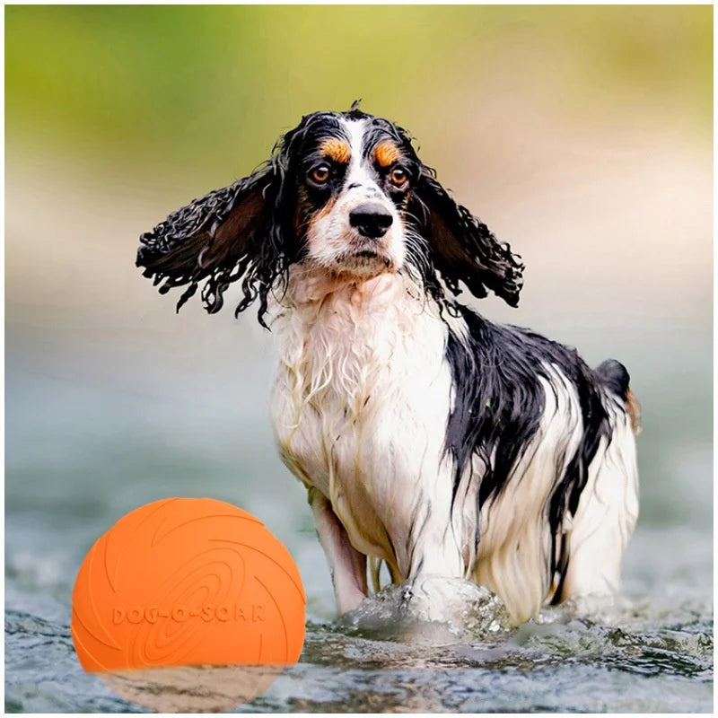 Silicone Flying Disc Pet Toy – Interactive Dog and Cat Frisbee
