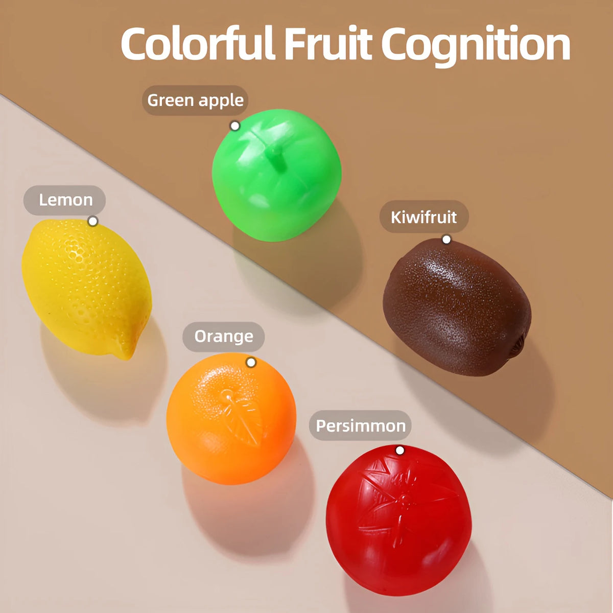 Fruit Cecele Shape Color Color Fruit Cognition Rainbow Cecele Interactive Game Toy