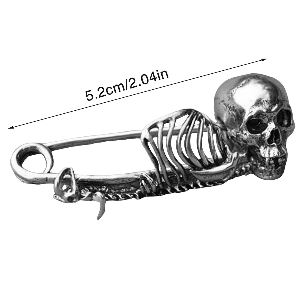Gothic Skull Brooch – Decorative Lapel Pin Badge