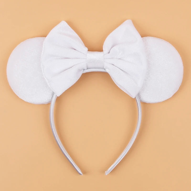 Mouse Ears Headband – Velvet Bow Hair Accessory