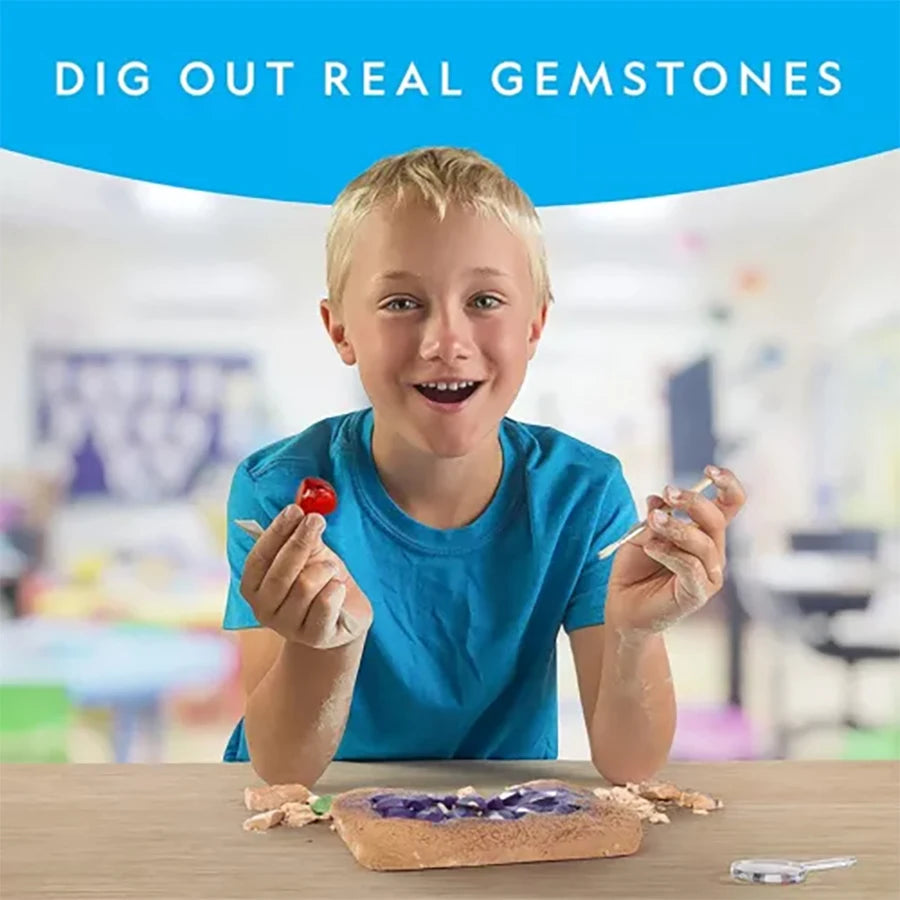 Gemstone Dig Kit – Crystal Mining STEM Discovery Set