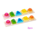 Wooden Shape Sorting Toy for Toddlers, Color Matching Puzzle