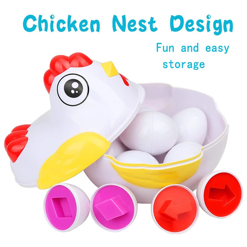 Color Matching Eggs Toy – 12-Piece Montessori Sorting Set