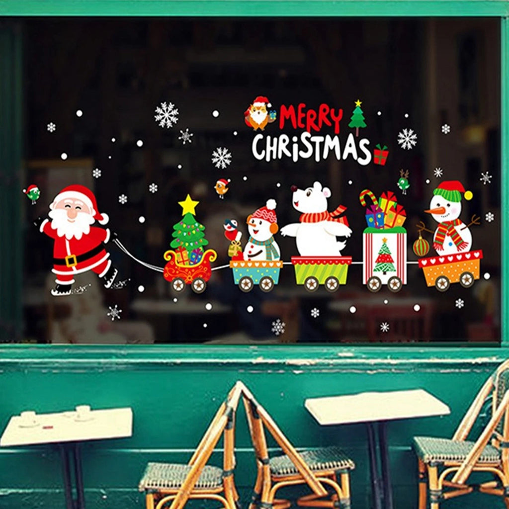 Christmas Window Stickers Wall Decorations for Home