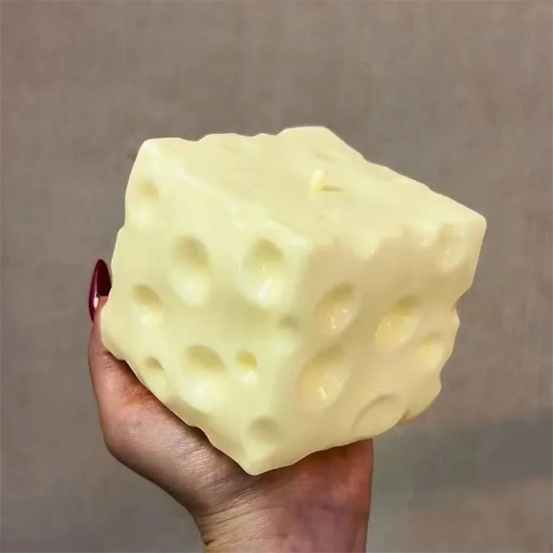 Cheese Stress Ball – Jumbo Shapeable Squeeze Fidget Toy