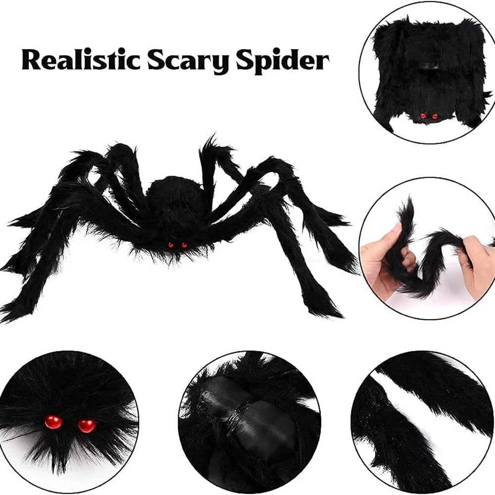 Giant Black Spider Halloween Decoration for Yard & Haunted House