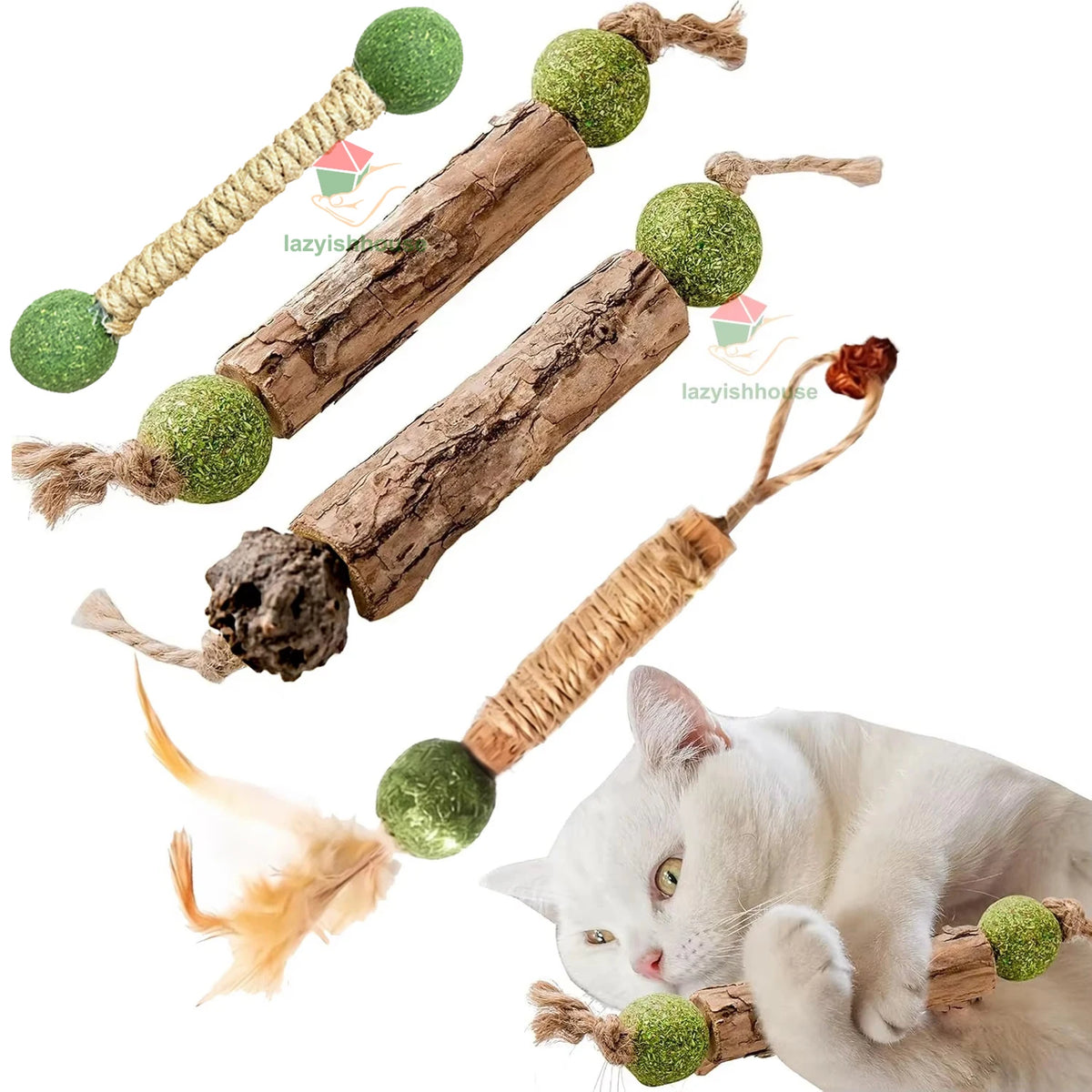 1pc Cat Cleaning Teeth Pure Natural Catnip Cat Molar Toothpaste Stick Silvervine Actinidia Fruit Matatabi Cat Snack Stick