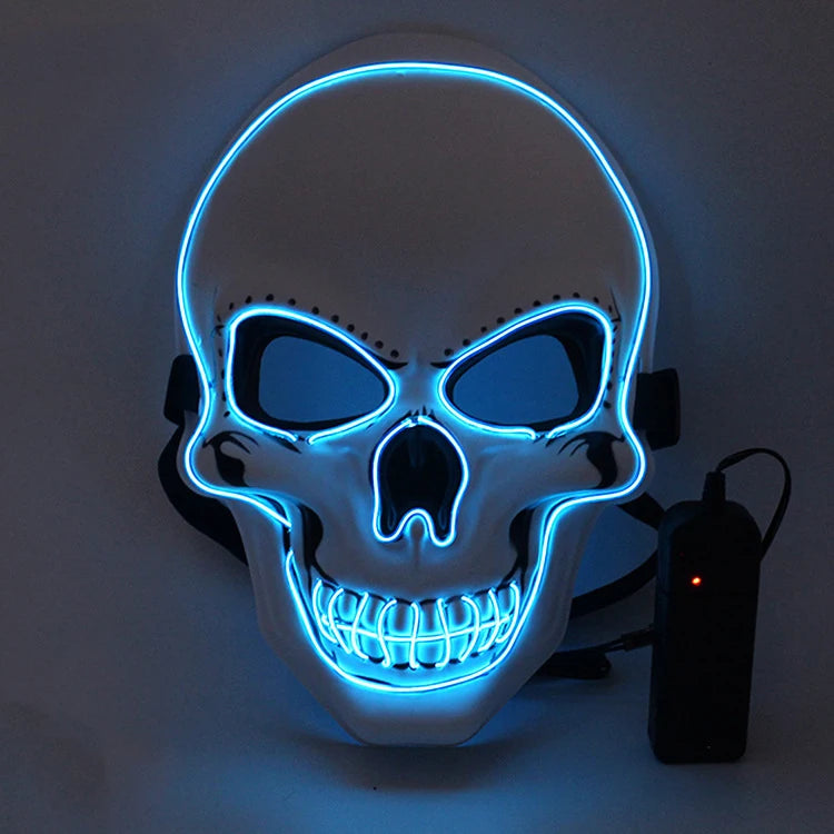 LED Skull Mask – Glowing Halloween Horror Costume