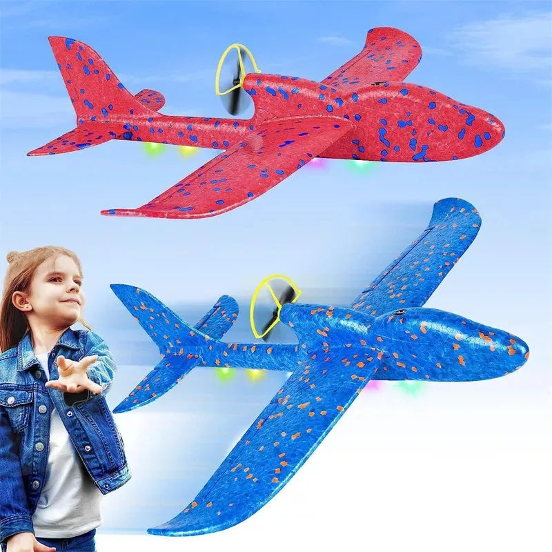 Electric Foam Airplane Glider – LED Flying Toy