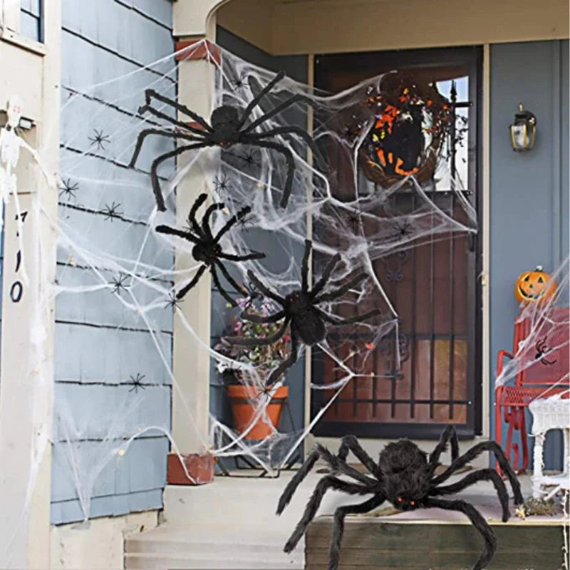 Giant Black Spider Halloween Decoration – Multiple Sizes