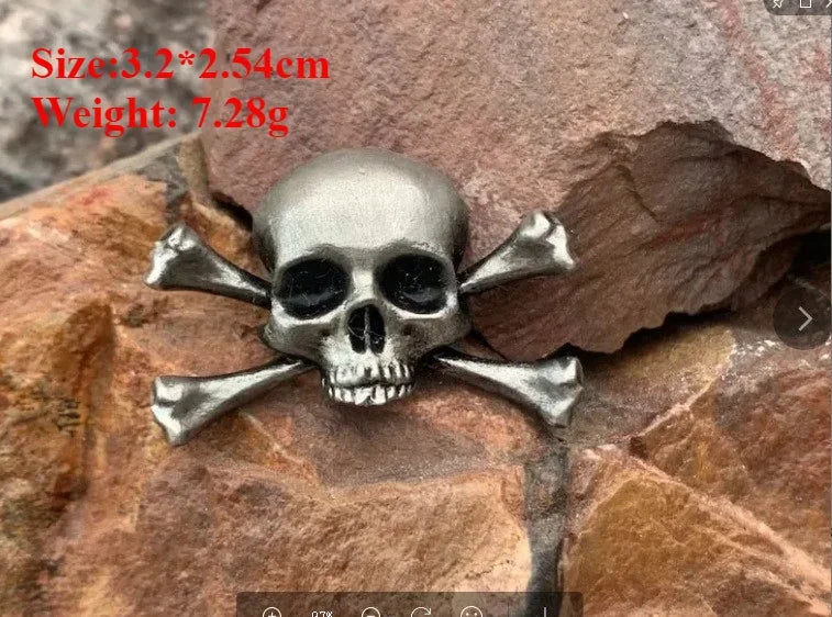Halloween Skull Pin – Gothic Skeleton Brooch