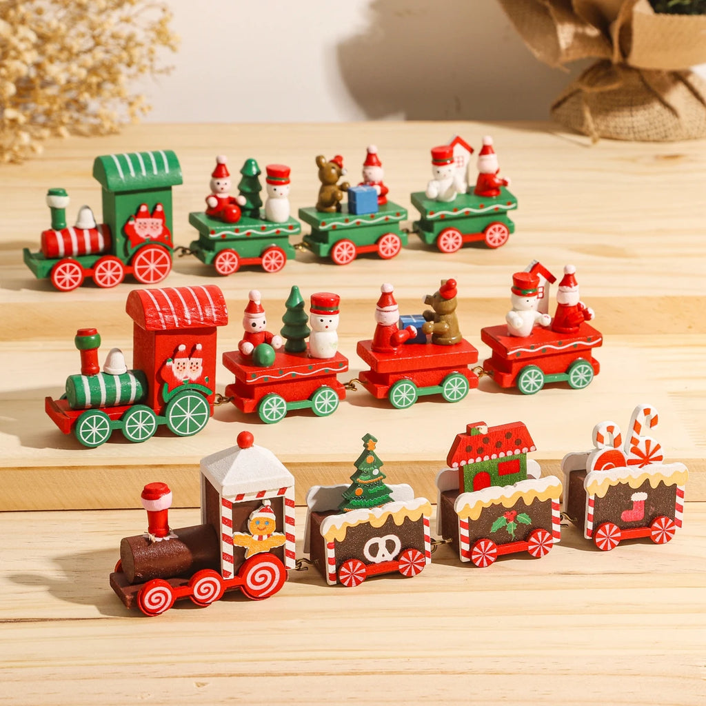 Christmas Train Decoration Wooden or Plastic Holiday Ornament