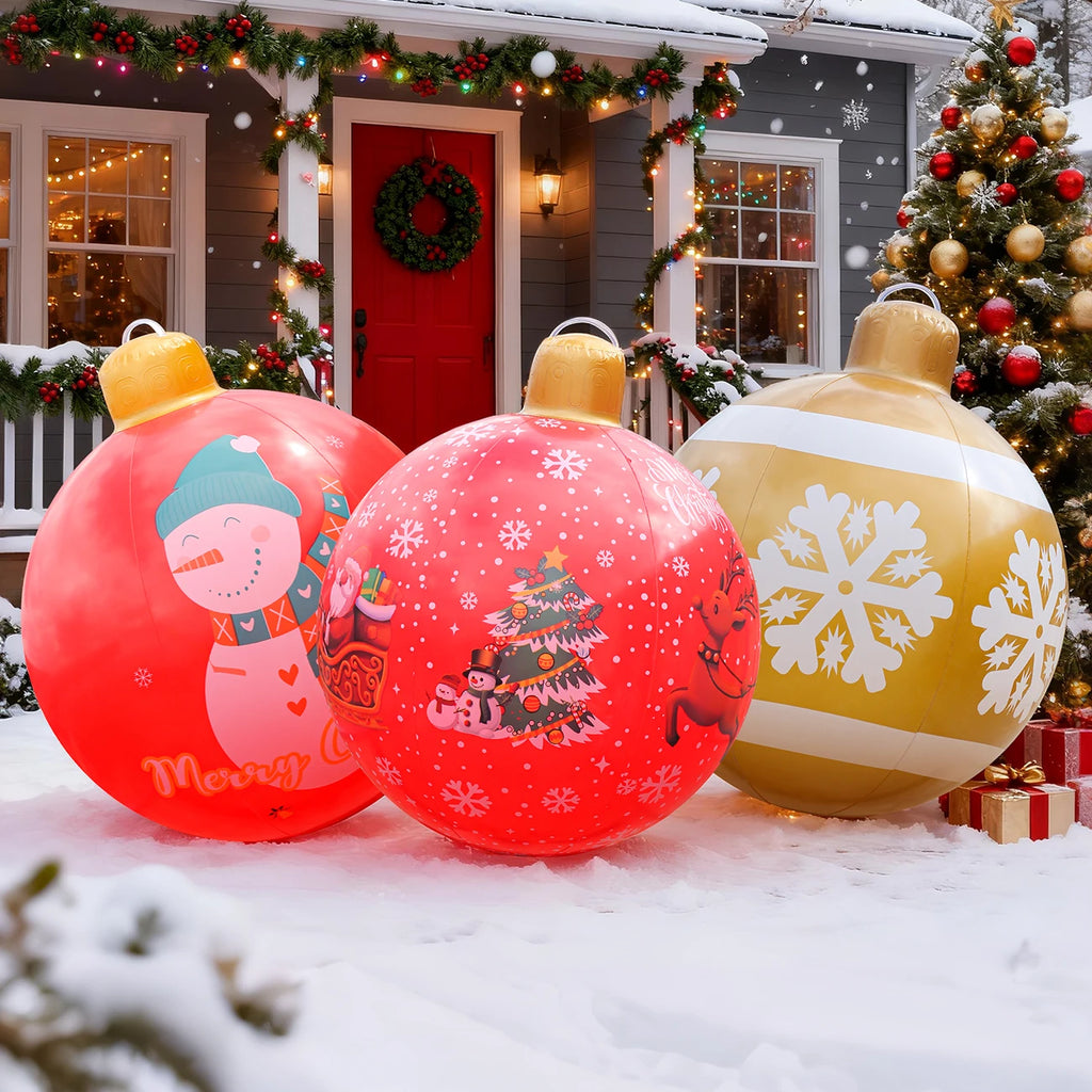 Inflatable Christmas Ornament Ball – PVC Holiday Decoration