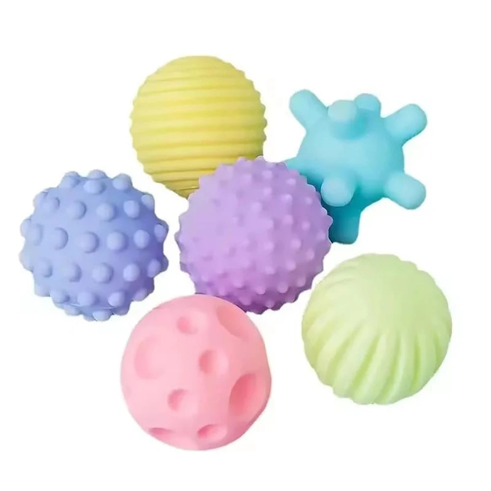 Textured Sensory Balls – 6-Piece Baby Touch Ball Set