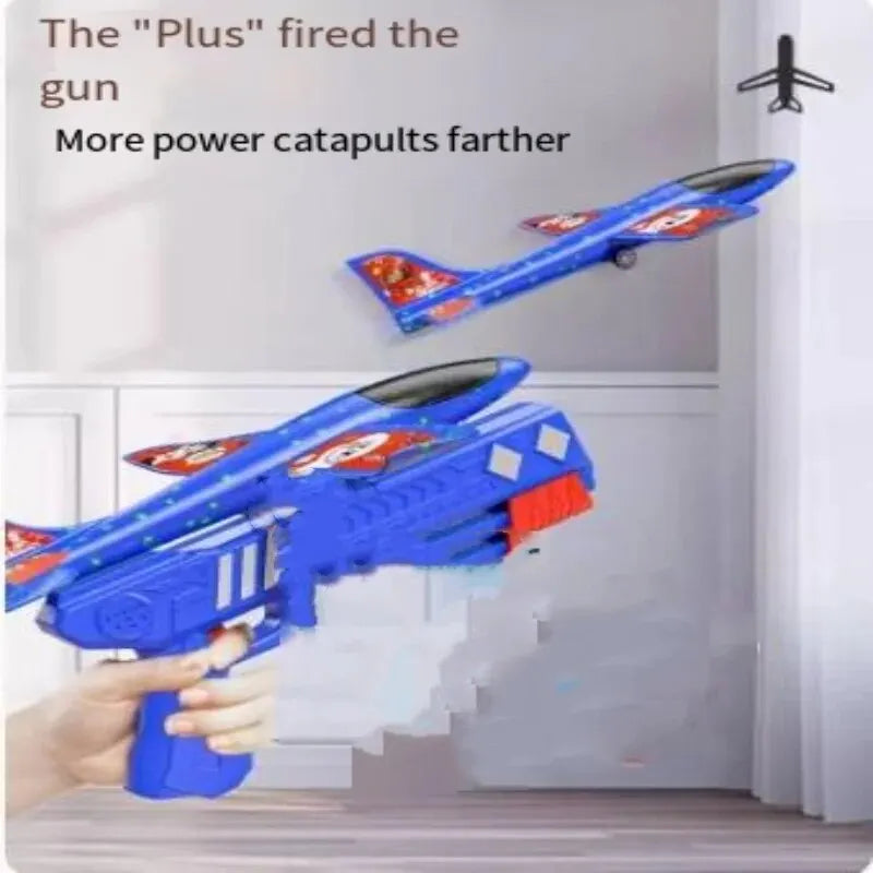 Foam Airplane Launcher Toy – Hand Launch Flying Glider