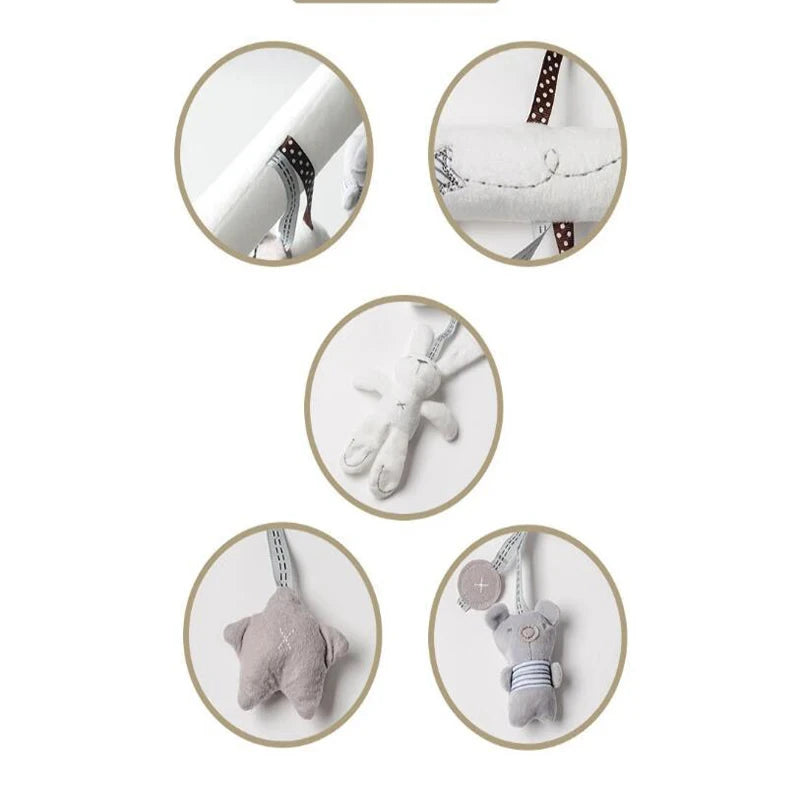 Hanging Baby Rattle Toy – Plush Rabbit Stroller Toy