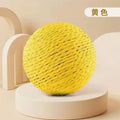 Interactive Sisal Cat Scratching Ball Toy For Kitten Teeth Cleaning Anti Bite Cat Ball Sounding Toy Pet Supplies