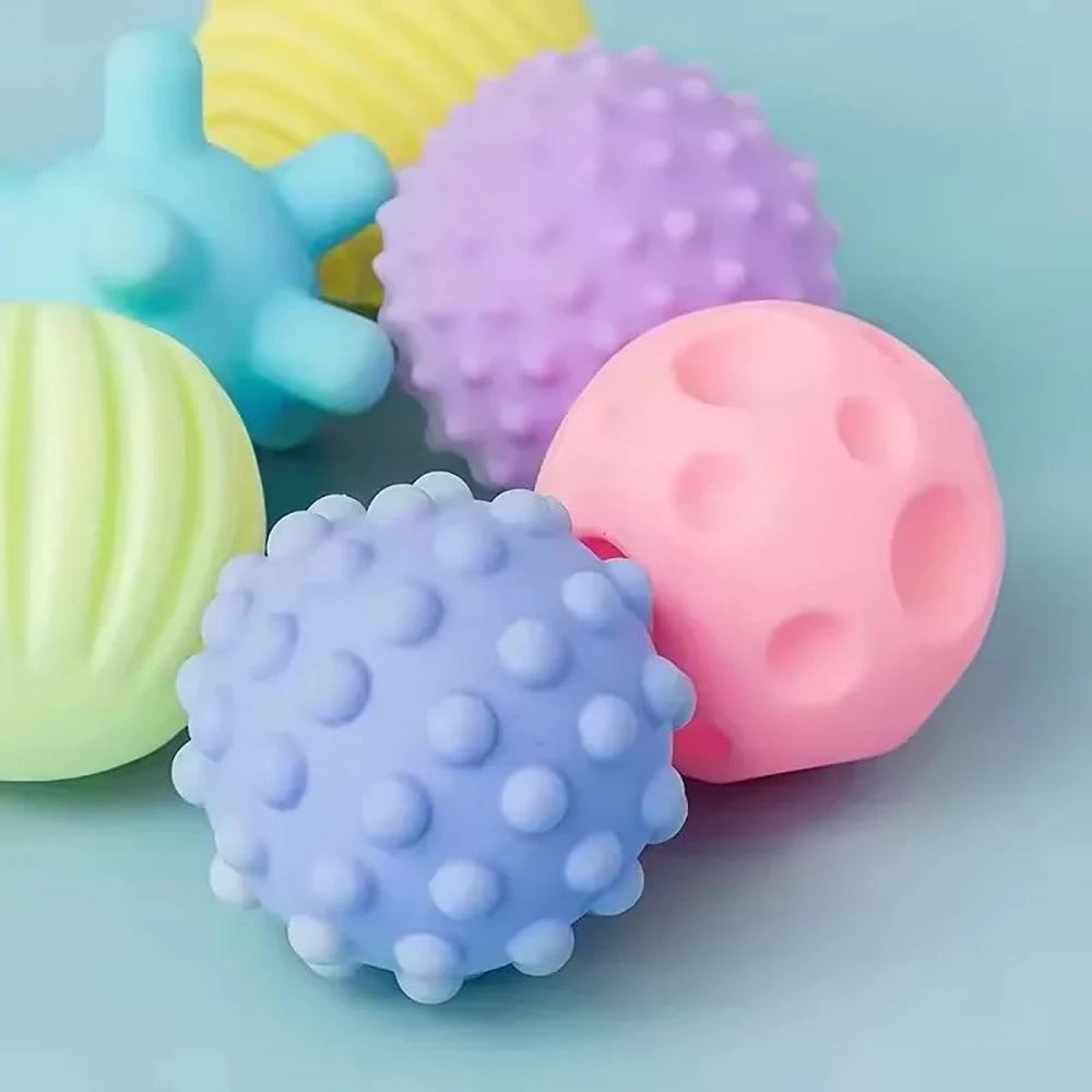 Textured Sensory Balls – 6-Piece Baby Touch Ball Set