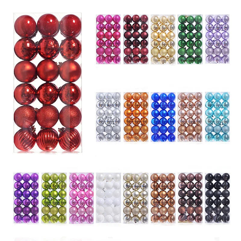 Christmas Ball Ornaments 24/36 Pcs Christmas Tree Decoration Set
