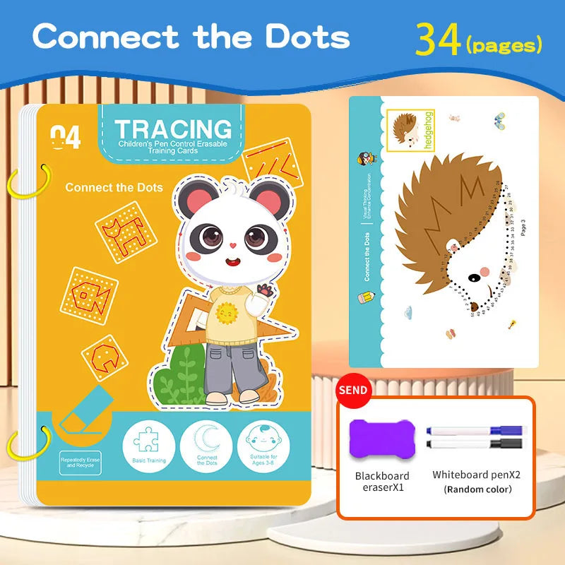 Reusable Magic Practice Workbook for Kids, Handwriting & Drawing