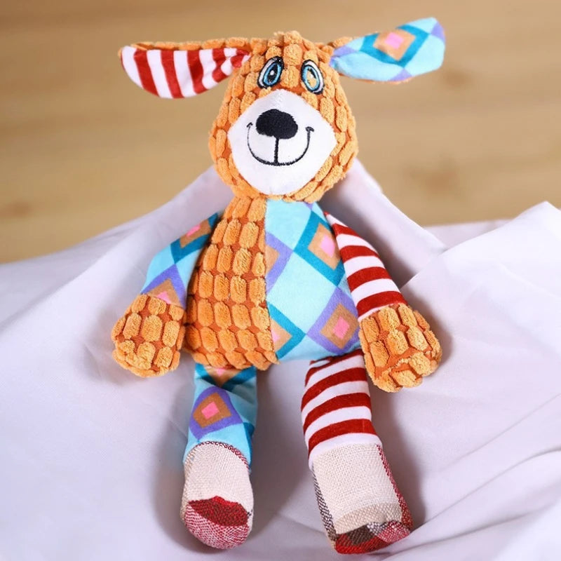Plush Squeaky Dog Toy – Cute Animal Chew Toy