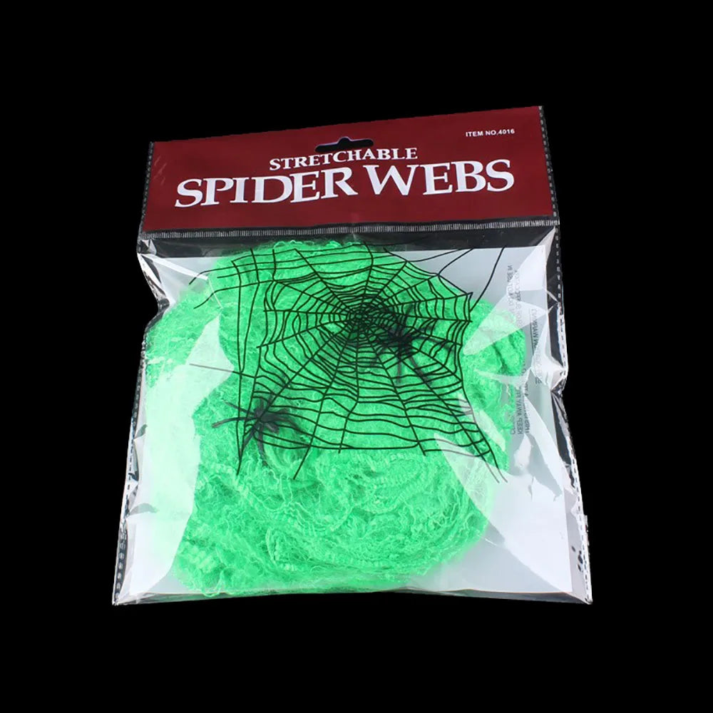 Artificial Halloween Spider Web with Spider Decoration
