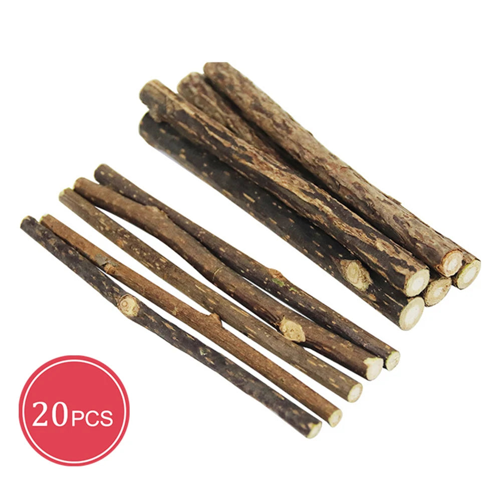 15pcs/30pcs Natural Matatabi Cat Catnip Toy Kitten Molar Chew Stick Pet Cleaning Teeth Cat Treat Toy Actinidia Silvervine