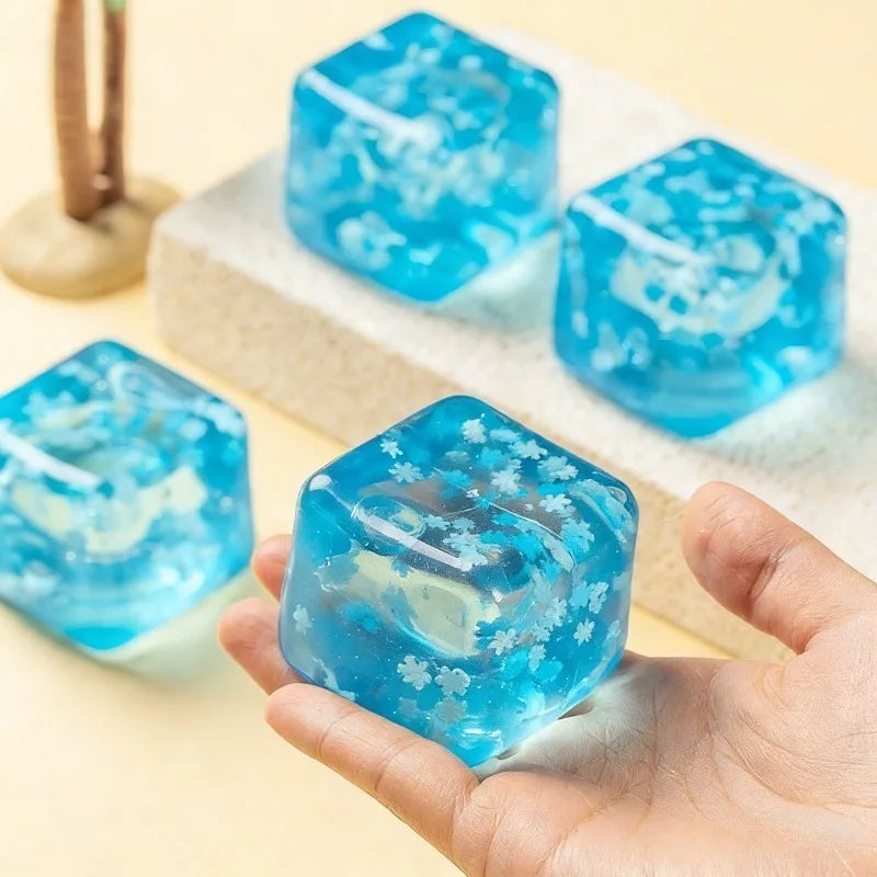 Snowflake Ice Cube Squishy Toy Slow Rising Fidget