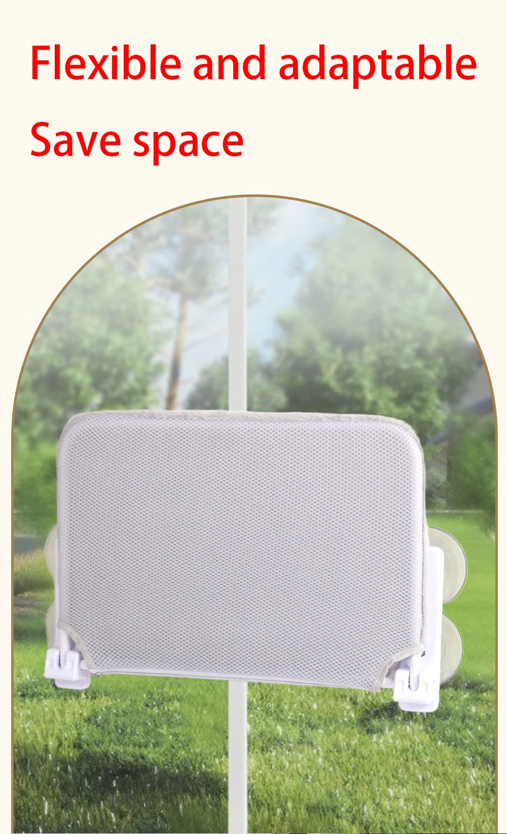 Cat Hammock Foldable Window Suction Cup Hanging Nest, Cat Sunbathing Hanging Bed, Wall Mounted Cat Climbing Frame, Cat Hammock