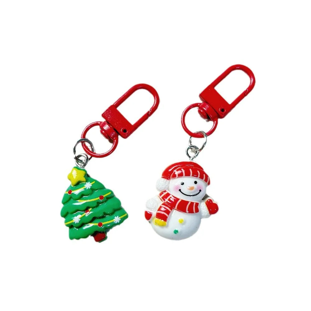 Christmas Keychain Elk Santa Resin Party Favor 10-30 Pcs