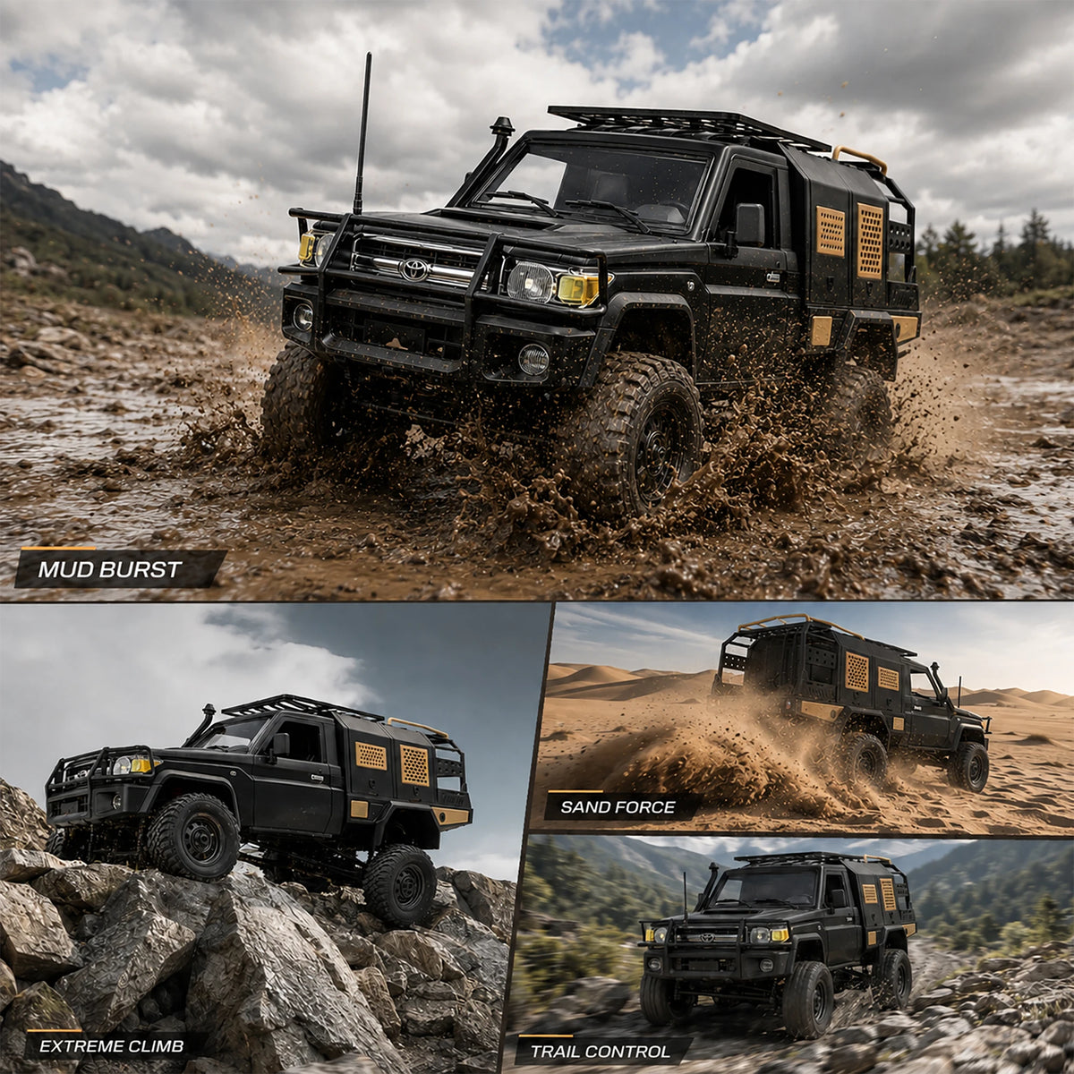 1:12 RC Off-Road Pickup Truck – 4WD Climbing Crawler