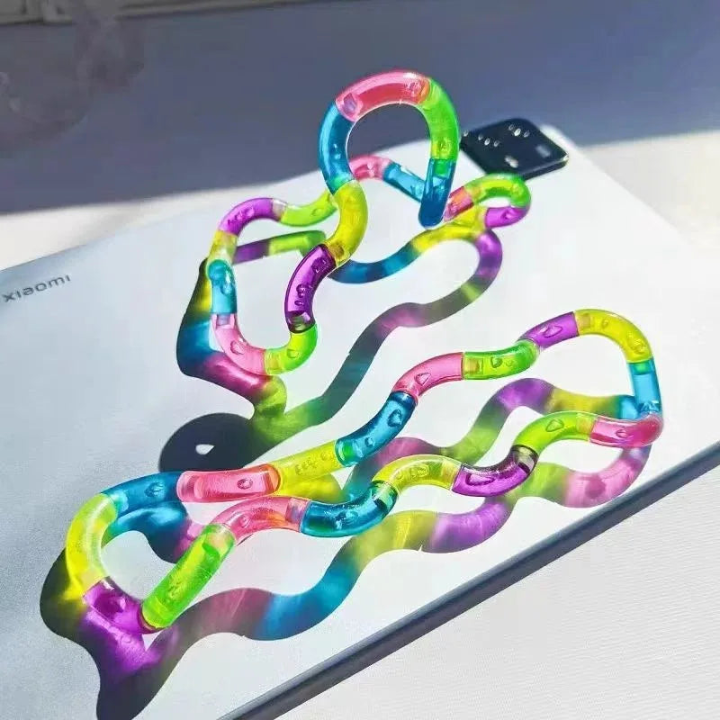 Twist Rope Fidget Toy – Rainbow Transformable Stress Toy