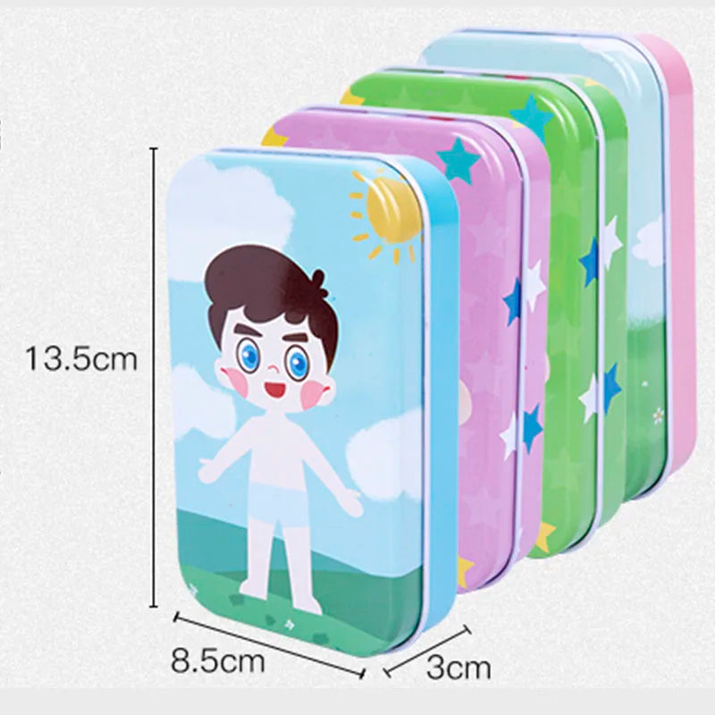 Magnetic Dress Up Puzzle – Wooden Character Matching Game