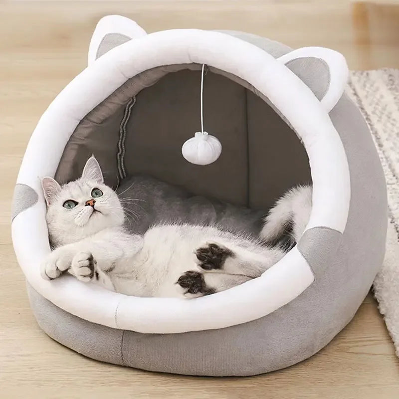 Foldable Cat Cave Bed for Cats and Small Dogs