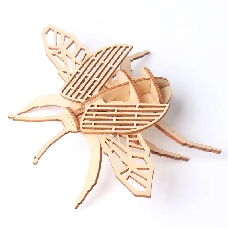3D Insect Puzzle Wooden Educational Assembly Model for Kids