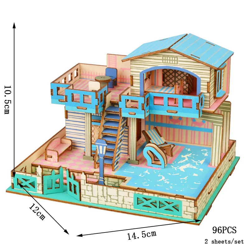 3D Wooden Puzzle DIY Vehicle Model Building Kit