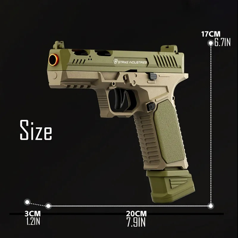 SIG17-Style Soft Bullet Blaster – Manual Shell-Ejecting Toy Pistol