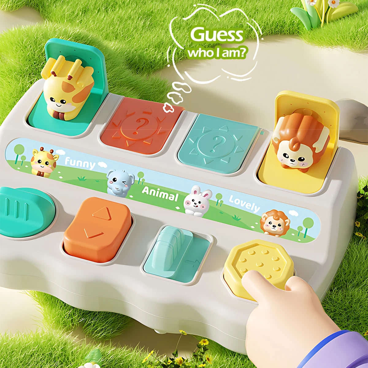 Montessori Pop Up Animal Toy for Toddlers and Preschoolers