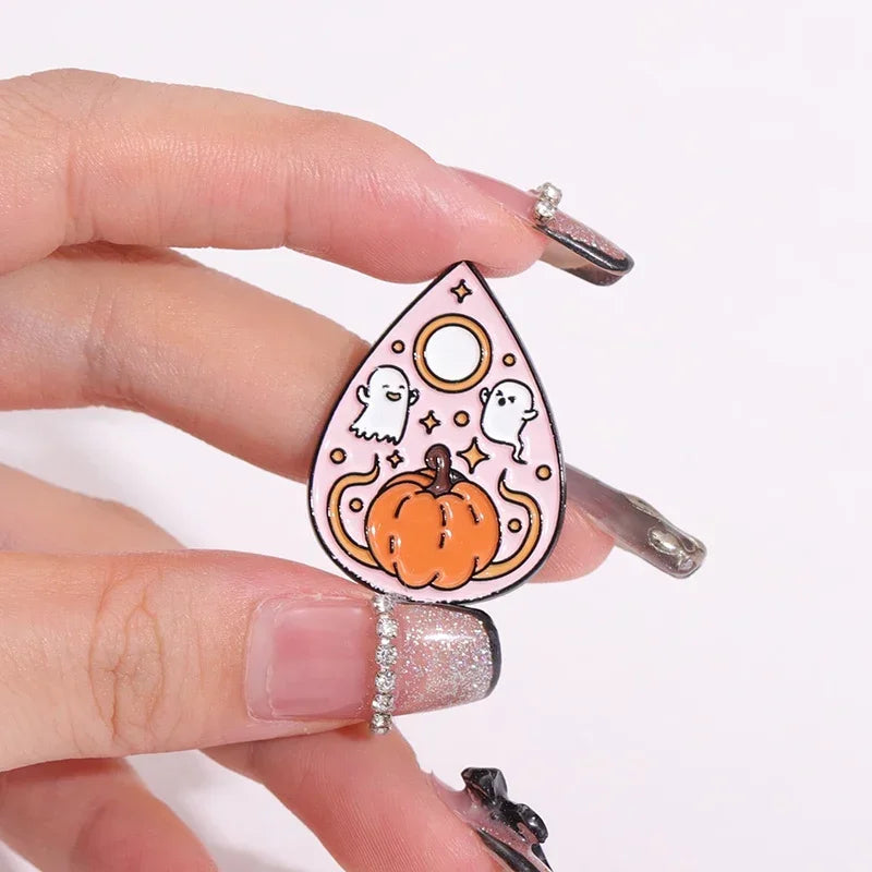Halloween Punk Ghost Collected Enamel Pin Custom Spooky Boo With Black Cat Brooches Clothes Lapel Badge Jewelry Gift for Friends